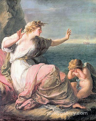 Ariadne left on the island of Naxos, Angelica Kauffman painting